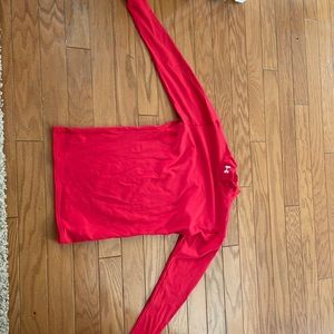 Mens pullover high neck base layer with fleece lining